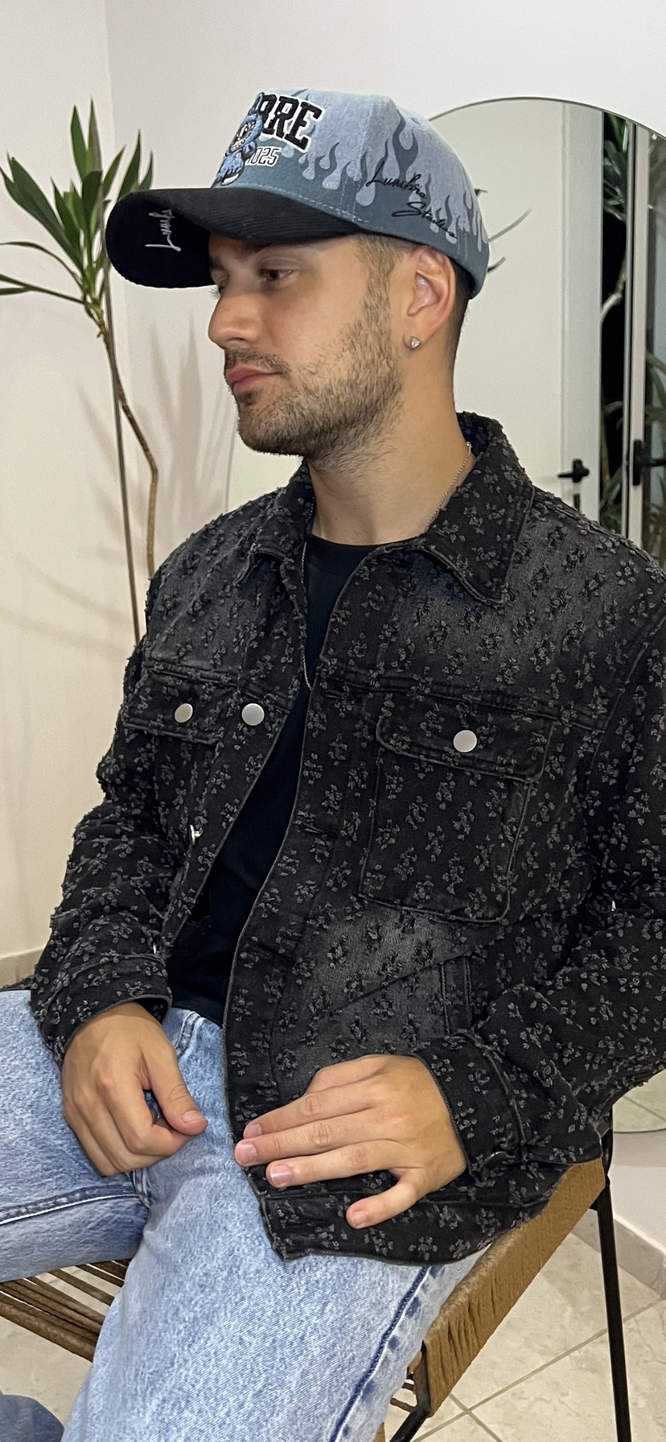 Chaqueta Denim Negra